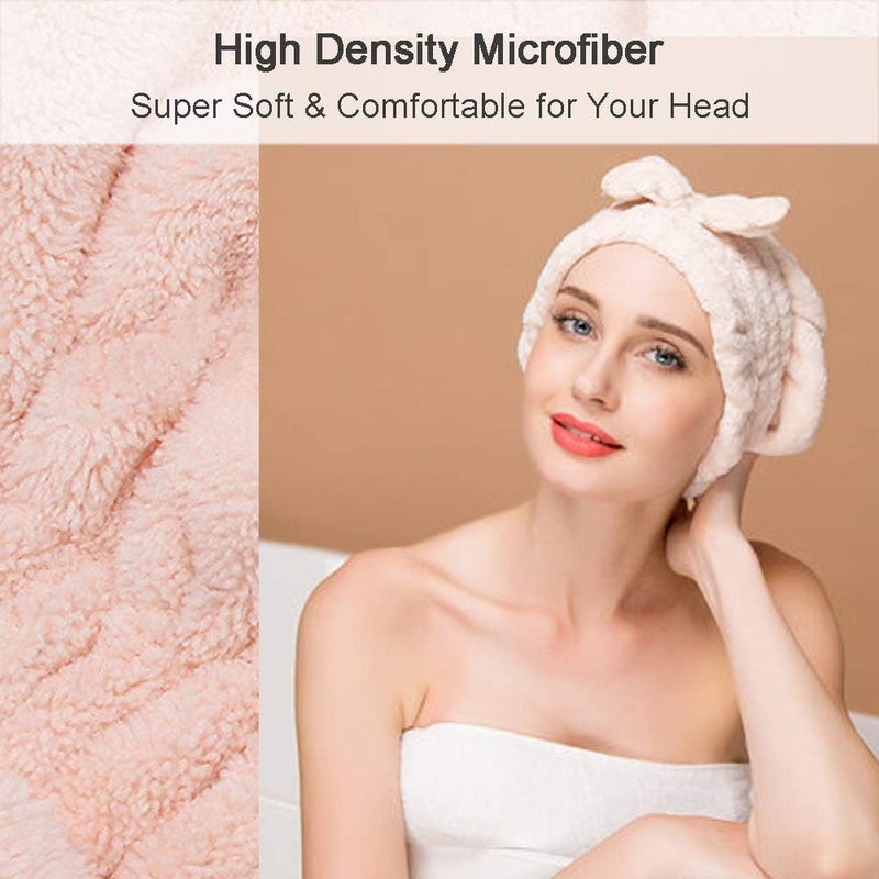 Jseng Large Microfiber Fast Hair Drying Towel Cap [New Upgrade], Extrame Soft & Ultra Absorbent, Fast Drying Hair Caps for Long & Thick Hair - Image 4